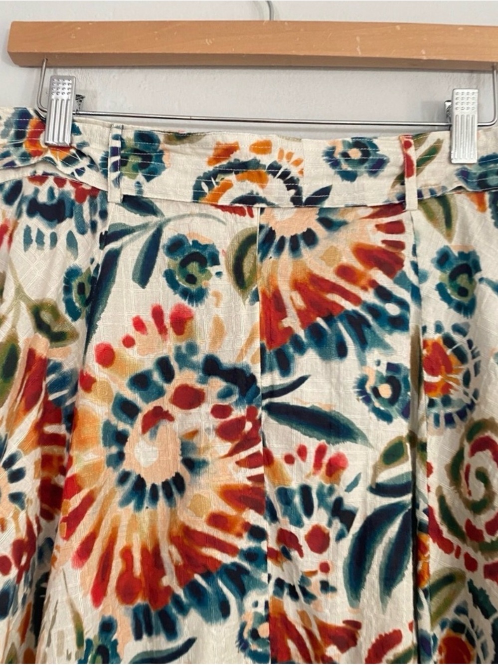 STELLA FOREST Floral Cotton Maxi Skirt Tie Waist Pockets Boho - Picture 7 of 8